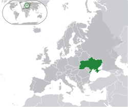 Location of &nbsp;Ukraine&nbsp;&nbsp;(green)in Europe&nbsp;&nbsp;(dark grey)&nbsp; &mdash;&nbsp; [Legend]