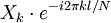 X_k \cdot e^{-i 2 \pi kl/N}