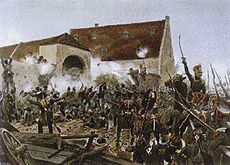 The storming of La Haye Sainte by Kn&ouml;tel