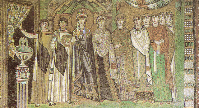 File:Ravenna, san vitale, teodora e il suo seguito (prima met&agrave; del VI secolo).jpg