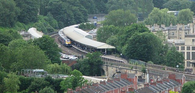 File:Bath Spa station from Widecombe.jpg