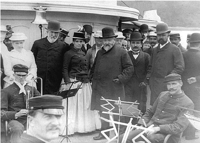 File:President Benjamin Harrison on ship.jpg