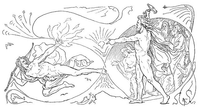 File:Loki leaves the hall and threatens the &AElig;sir with fire by Fr&oslash;lich.jpg