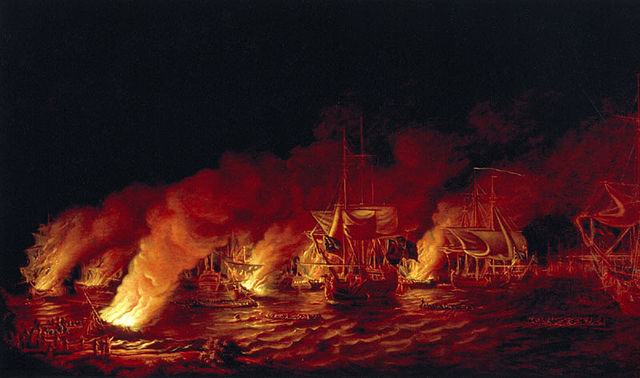 File:The Defeat of the French Fireships attacking the British Fleet at Anchor before Quebec.jpg
