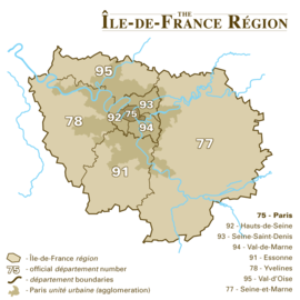 Paris is located in &Icirc;le-de-France (region)