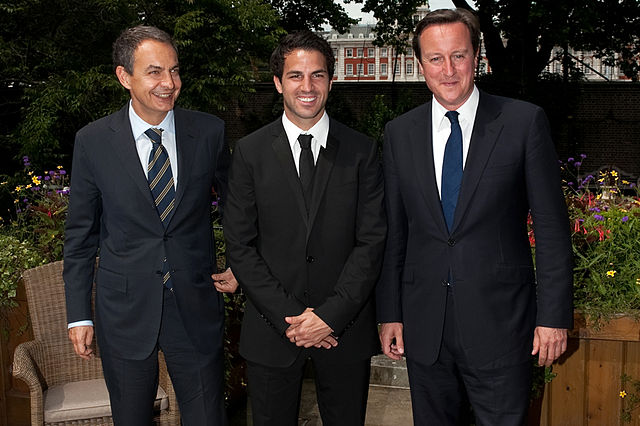 File:UK Prime Minister David Cameron with Cesc Fabregas in July of 2011.jpg