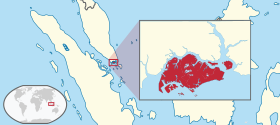 Location of Singapore (red)