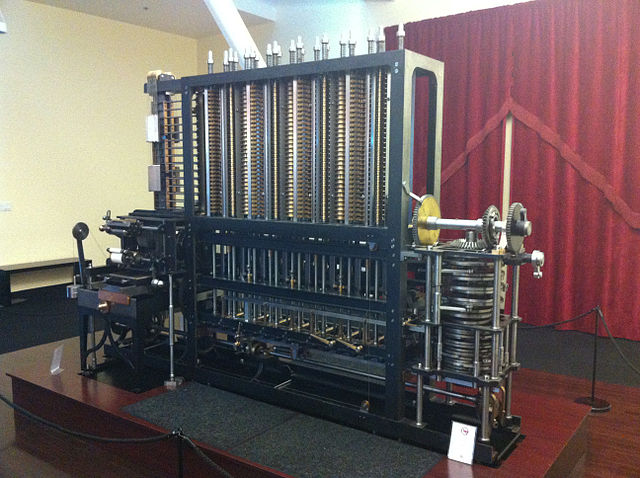 File:Charles Babbage Difference Engine No. 2 Computer History Museum in Mountian View California.jpg