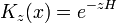 K_z(x) = e^{-zH}
\,