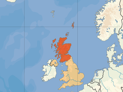 Location of &nbsp;Scotland&nbsp;&nbsp;(orange)in the United Kingdom&nbsp;&nbsp;(camel)